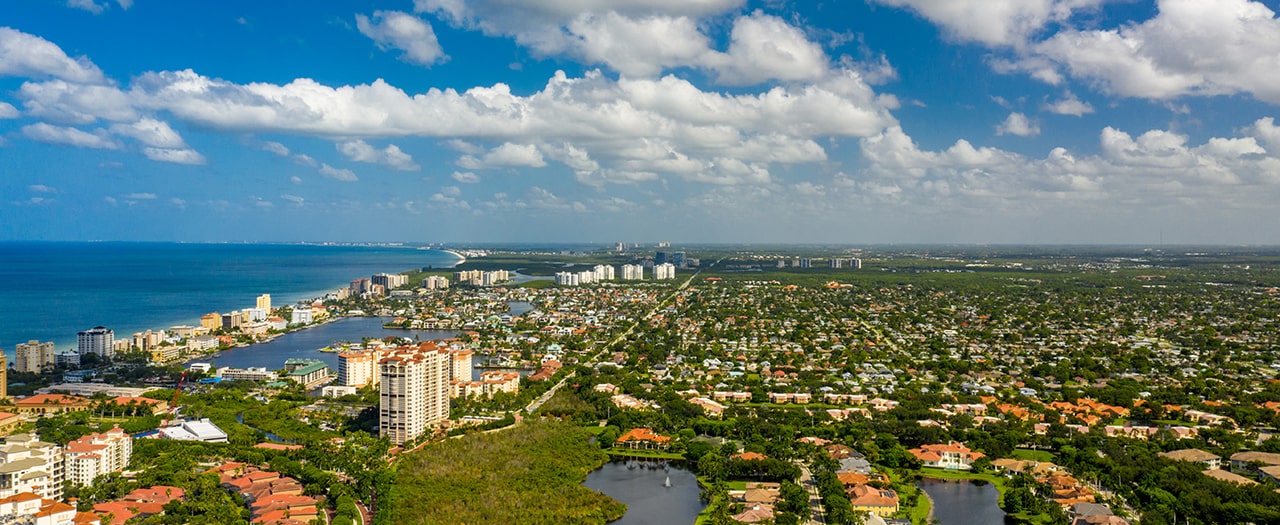 Aerial view of collier county